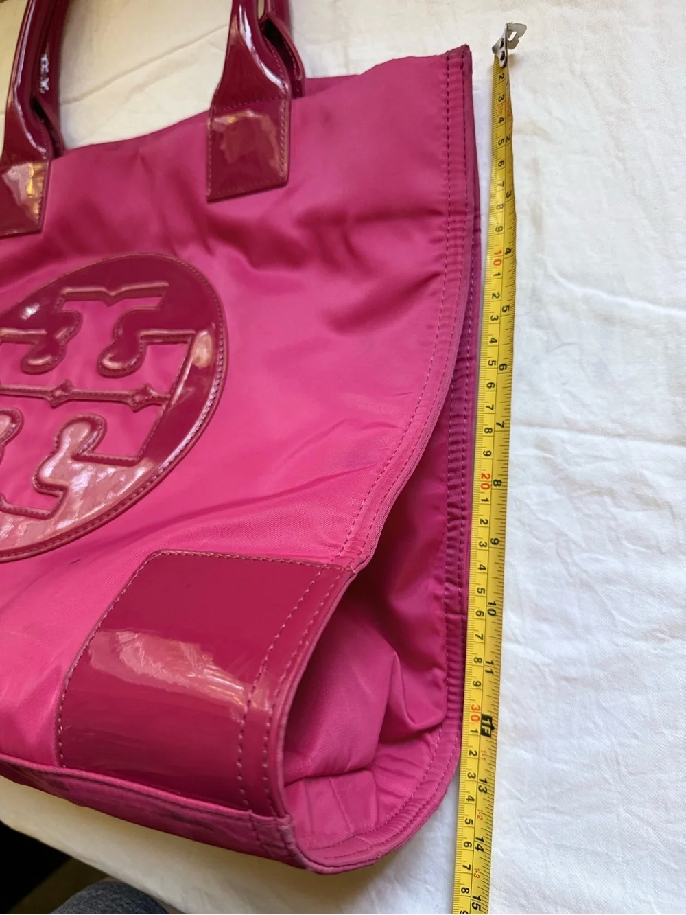 Tory Burch Fuchsia Logo Nylon Tote
